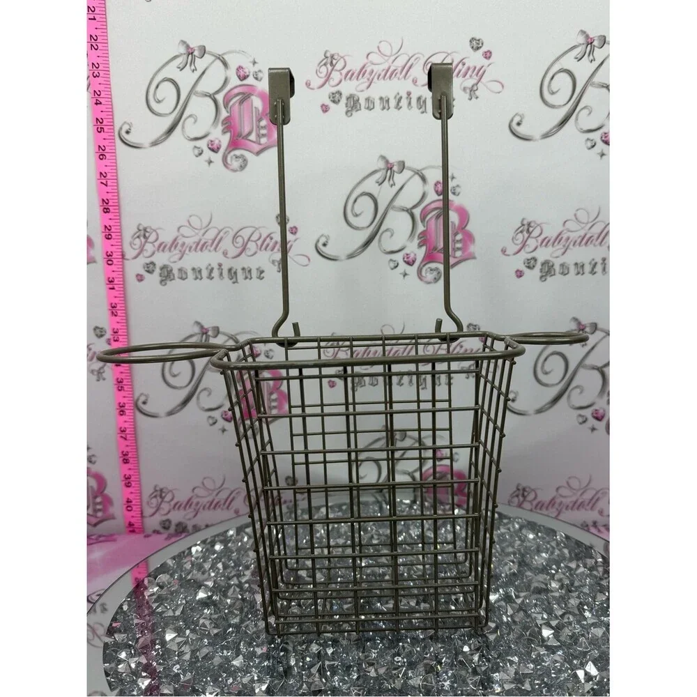 Hair tools basket storage cabinet hanging interior or exterior storage